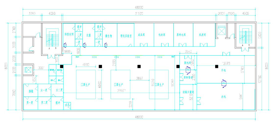 口罩無(wú)塵凈化車(chē)間設(shè)計(jì)圖紙